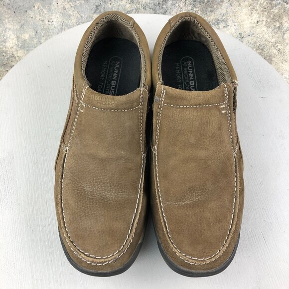 Nunn Bush Men\'s Size 10W Quest Brown Genuine Leather Slip On Walking Loafers main image 10
